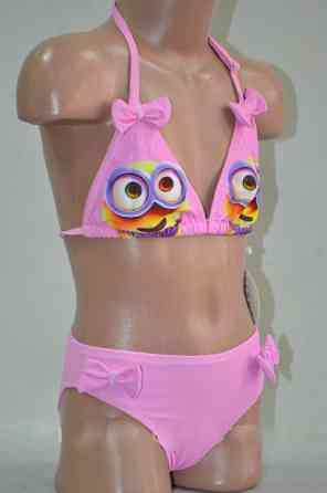 Детский раздельный купальник Миньоны розовый Киев
