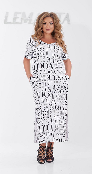 Довге плаття великого розміру з розрізами (50) Київ - фото 2