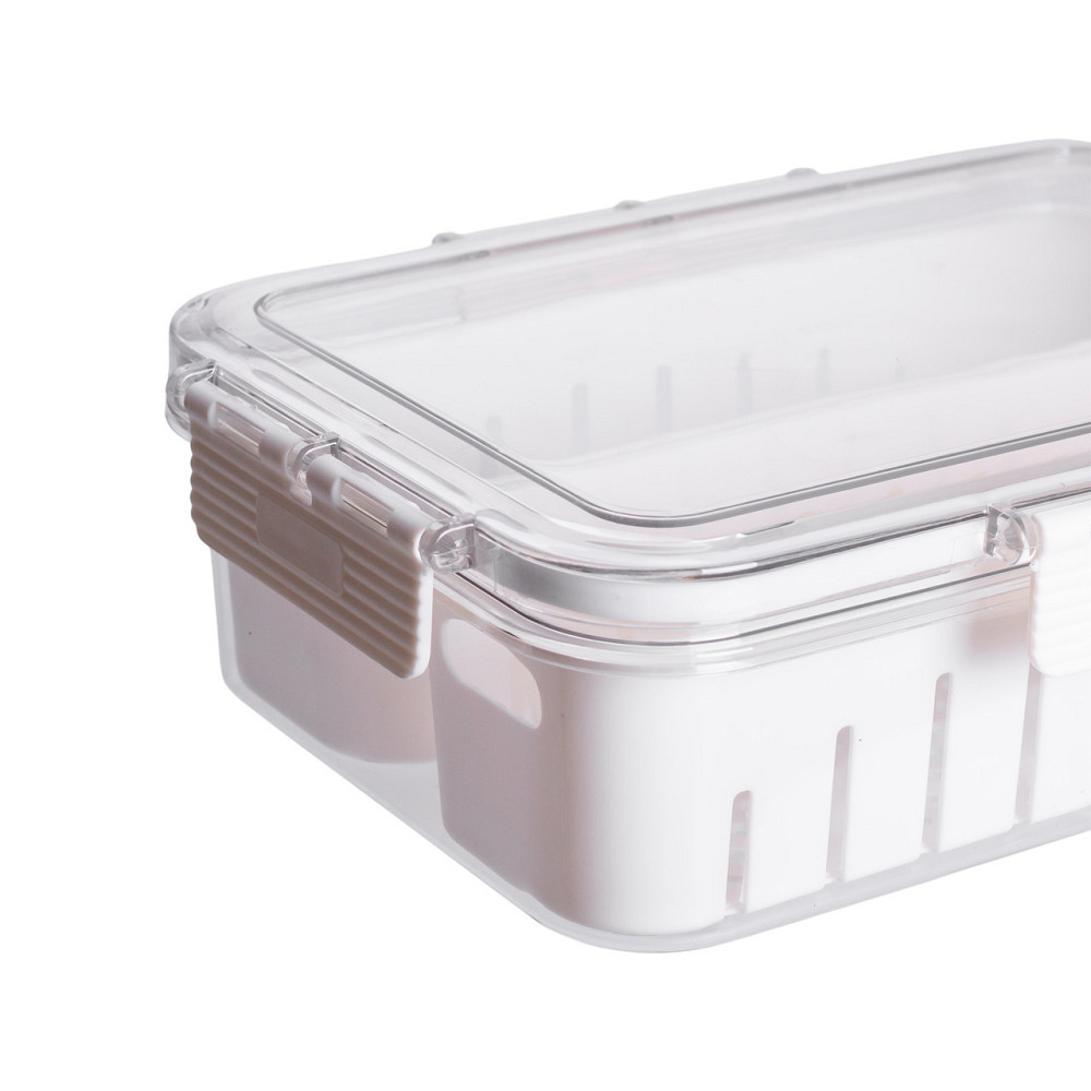 Контейнер для еды с 2 отсеками 23.5х17х7 см судок для еды пластиковый 1.4 л Белый HP-27-11 Киев - изображение 5