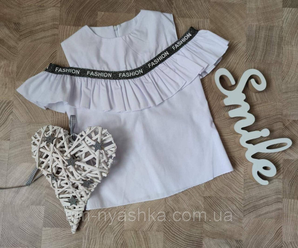 Гарна шкільна блузка з коротким рукавом 116-128 Кривий Ріг - фото 1