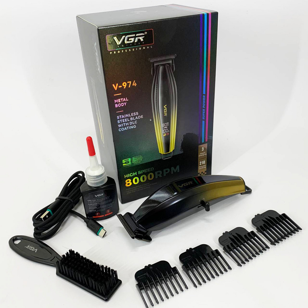 Машинка для стрижки волосся з універсальним живленням, Чоловічий набір для стрижки волосся бездротовий SB-58 Львів - фото 6