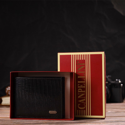 Портмоне Canpellini Из натуральной кожи Черное (21868) Винница - изображение 3