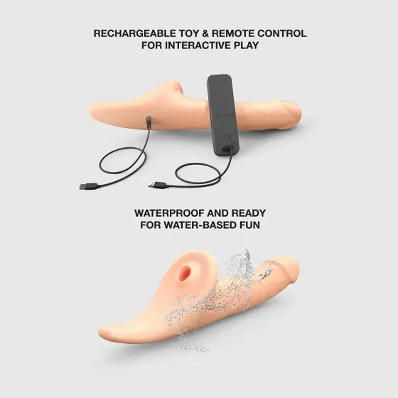 Вібронасадка для страпону з вакуумною стимуляцією Strap-On-Me Multi Orgasm Realistic Dildo L Vanilla Львов