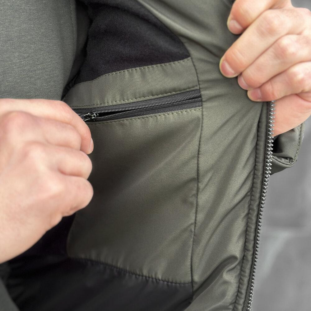 Мужская зимняя куртка хаки с капюшоном Pobedov Winter Jacket Motive ЗИМА В2 Киев - изображение 6