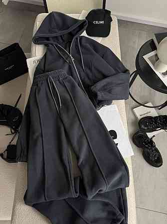 Женский теплый костюм двойка из двухстороннего флиса Графит, 42/44 Одесса