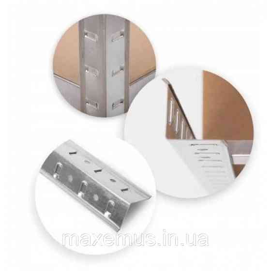 Стеллаж угловой металлический торговый Siker CGS40 полочные стеллажи для дома в гараж магазин и подвал Мостиська