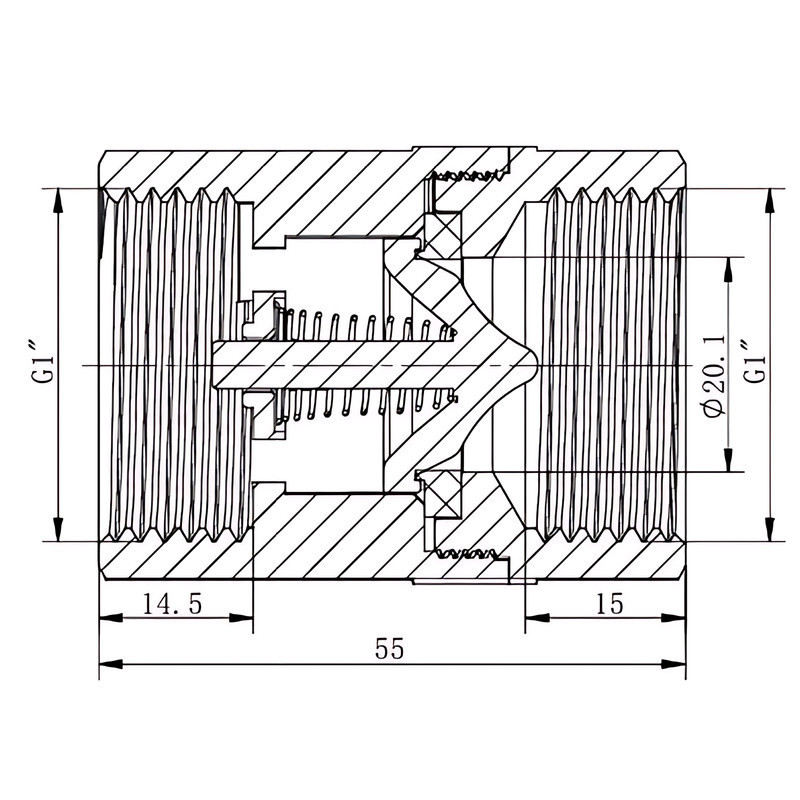 Клапан зворотній конусний Koer KR.176-25.WN - 1" (KR5780)   ( 25977 ) Харків - фото 2
