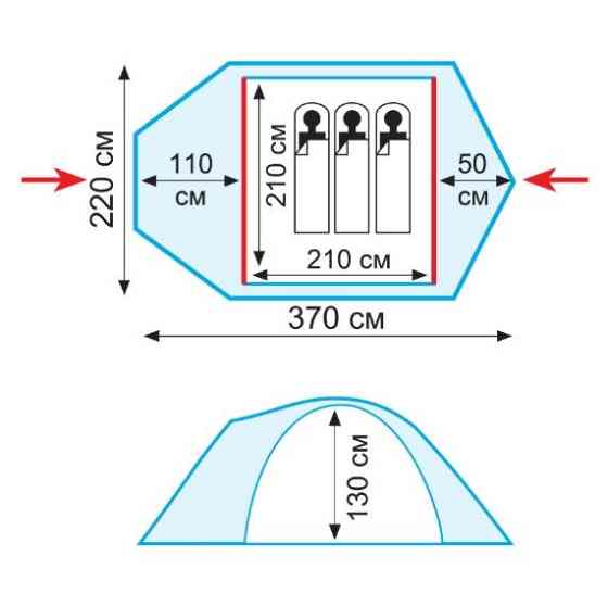 Палатка трехместная Tramp Lair 3 V2 Киев