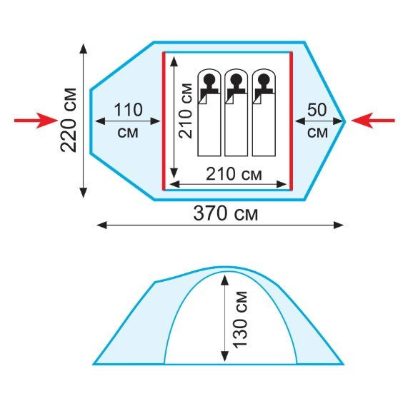 Палатка трехместная Tramp Lair 3 V2 Киев - изображение 3