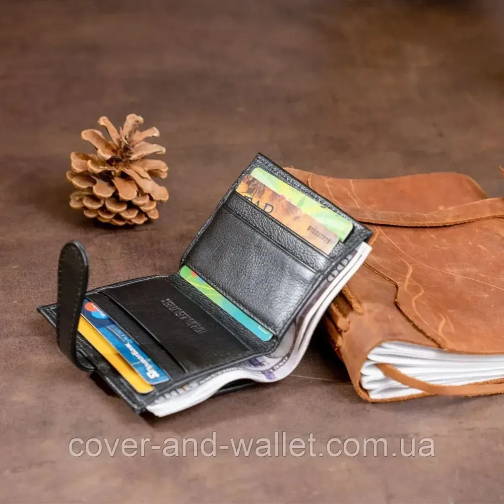 Тонкий компактний мужской кошелек на много карточек из натуральной кожи ST Leather 6073 Киев - изображение 6