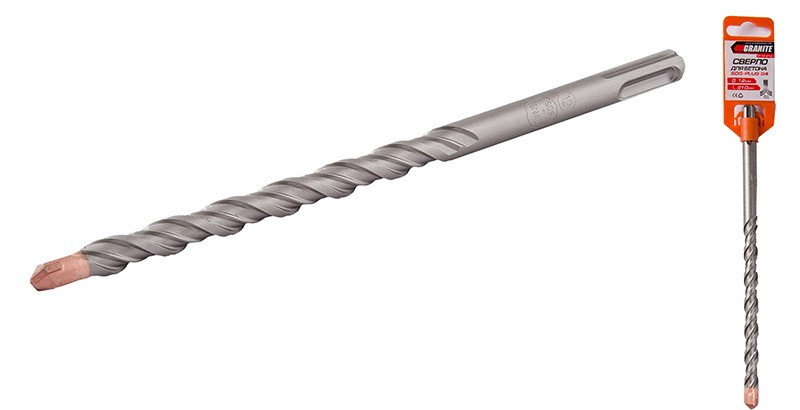 GRANITE Свердло для бетону GRANITE SDS-PLUS S4 12х210 мм 0-12-210 Київ - фото 2