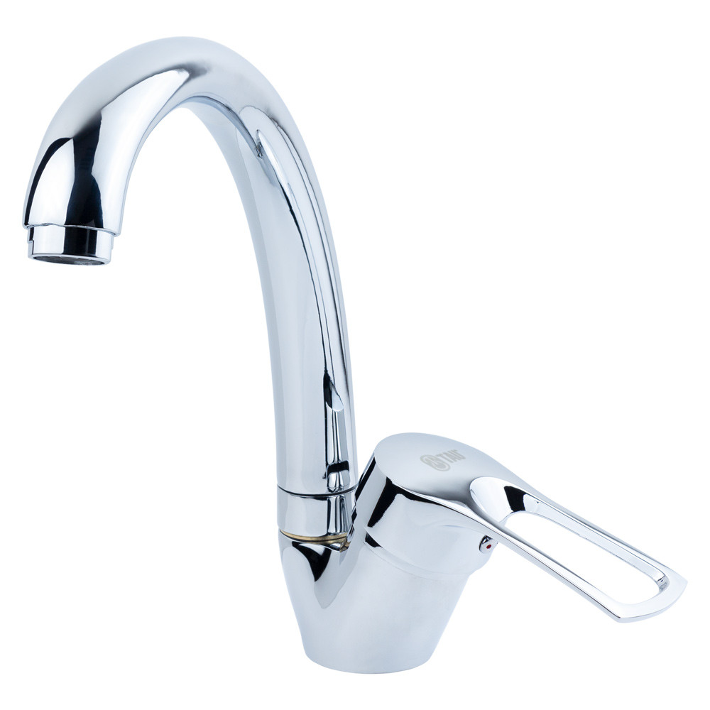 TAU Смеситель s43 Ø40 для кухни гусак ухо на гайке TAU SM-4B144C (9843140) Київ - фото 1