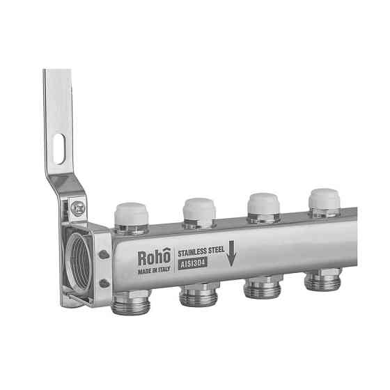 Коллектор с термостатическими и запорными клапанами Roho R805-06M - 1