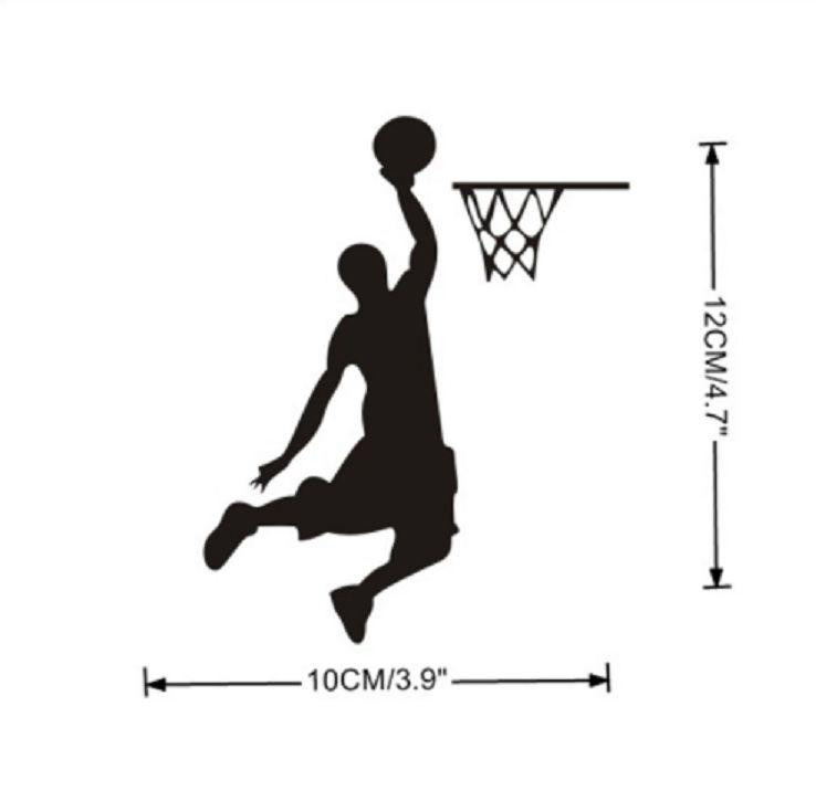 Наклейка на вимикач "Баскетболіст" - розмір стікера 14*11см Київ - фото 3