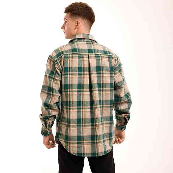 Сорочка в клітинку зелена. Чоловіча сорочка Pobedov Tartan в клітинку Київ