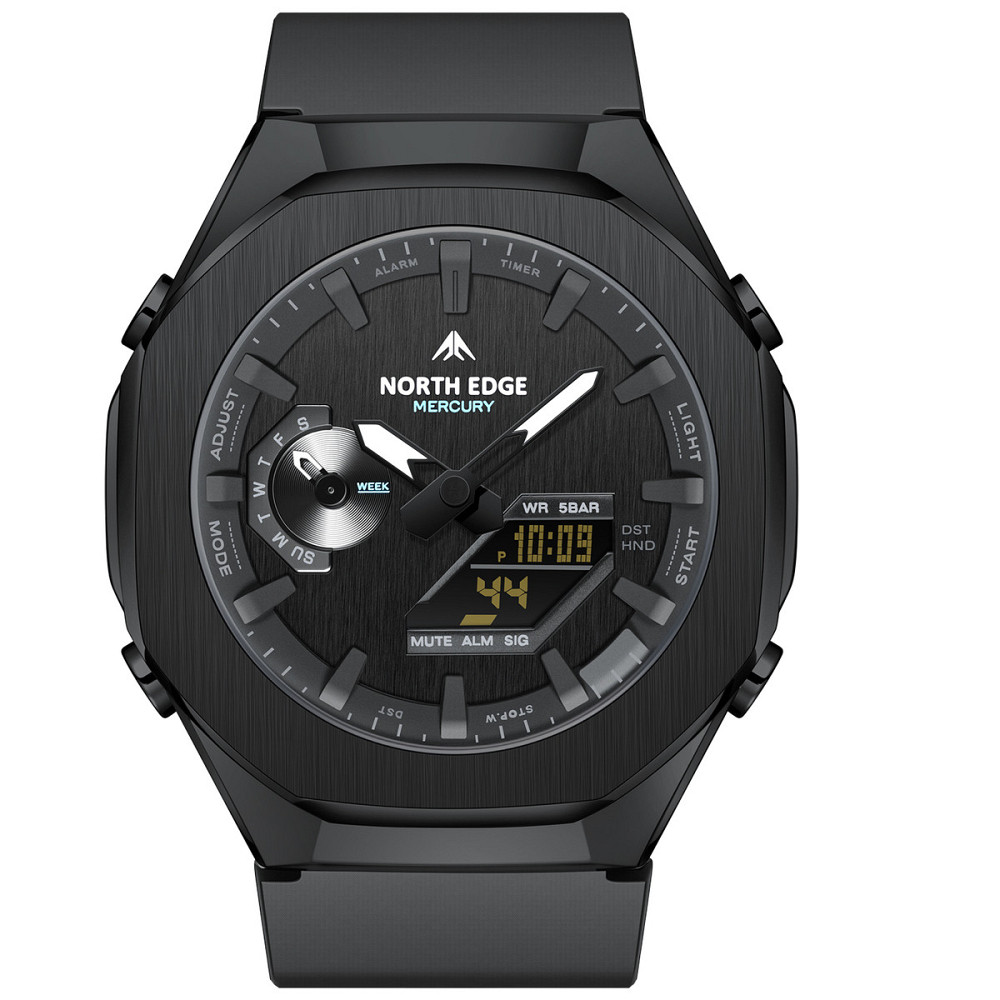 Часы мужские водостойкие тактические North Edge Mercury Черный Киев - изображение 7