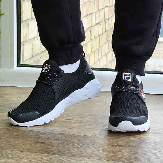 Кроссовки FILA Черные Мужские Фила Сеточка Летние (размеры: 41,42,43,44,45) Видео Обзор Днепр