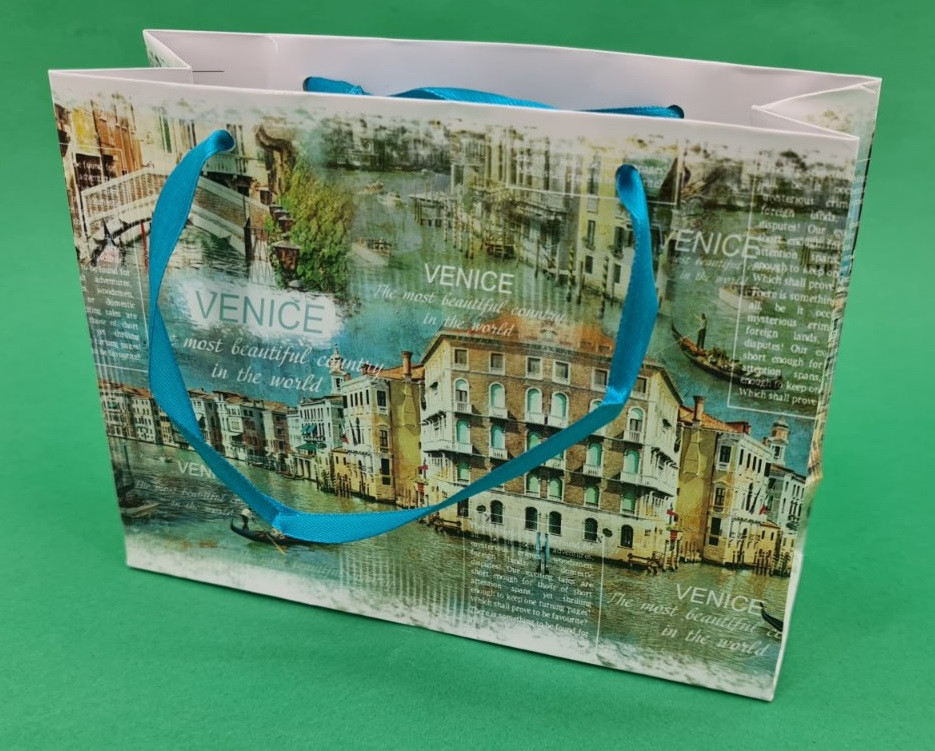 Пакет паперовий малий горизонтальний 11/18/5 (арт М020) (12 шт.) Харків - фото 1