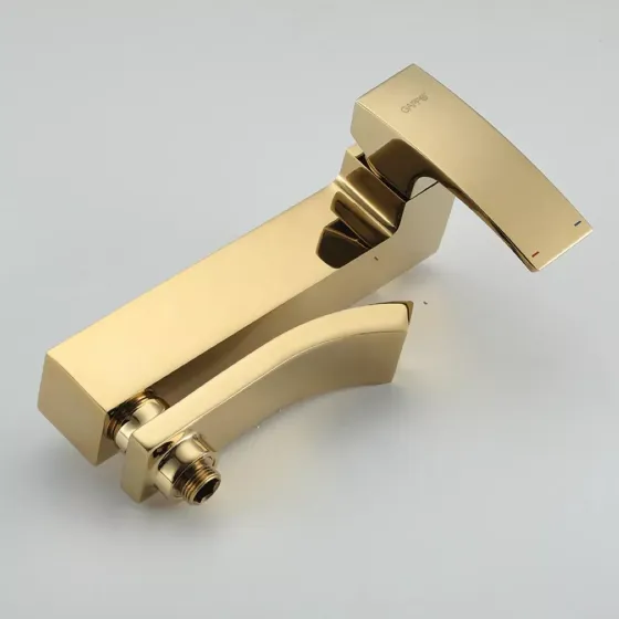 Змішувач для ванни з душовим гарнітуром GAPPO G3207-3 золото Київ