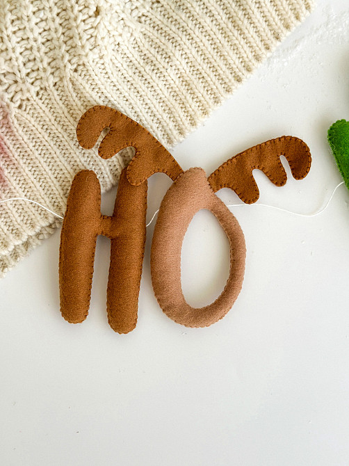 Новогодняя герлянда из фетра ручной работы - НО-НО-НО Киев - изображение 3