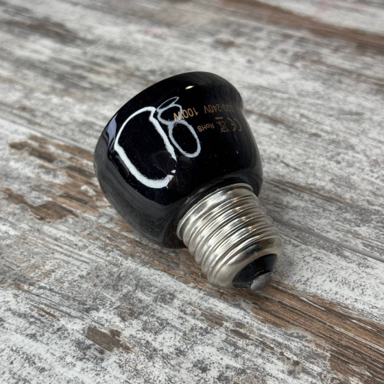 Лампа керамічна інфрачервона Е27 100 Вт для обігріву тераріуму рептилій Київ