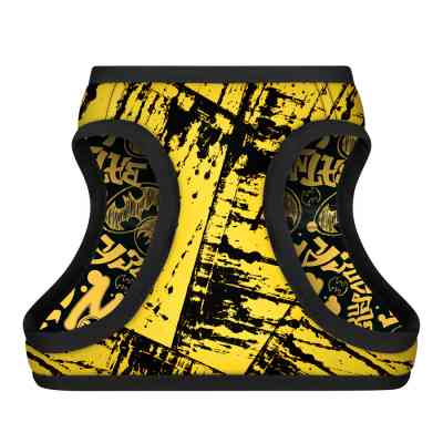 Шлей для собак WAUDOG Clothes мягкая с QR адресником "Бэтмен эскиз" S1 (227-1081) Винница