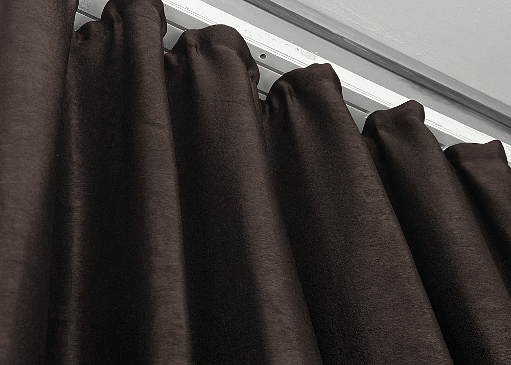 Шторна тканина льон-софт однотонний, колекція "Парма" висота 2,7м колір венге 1087ш Київ - фото 4