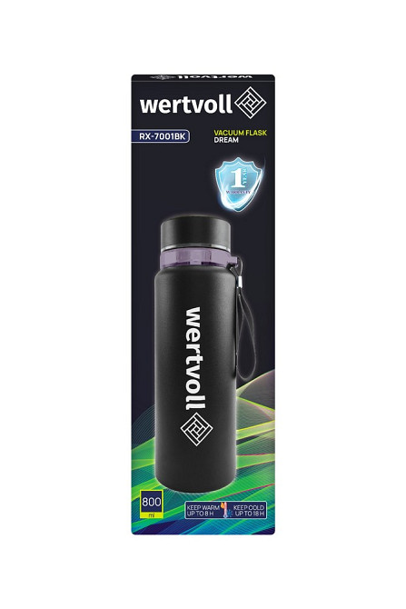 Термос WERTVOLL "DREAM" 800 мл SS Digital Sensor t °C чорний RX-7001BK Коломыя - изображение 8