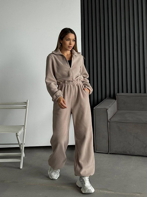 Женский теплый повседневный комбинезон двусторонний полар флис Одесса - изображение 3