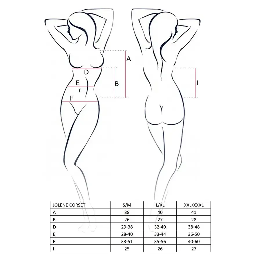 Корсет з пажами Passion JOLENE CORSET S/M, black, трусики, напіввідчинені груди, напівпрозорий Львів - фото 5