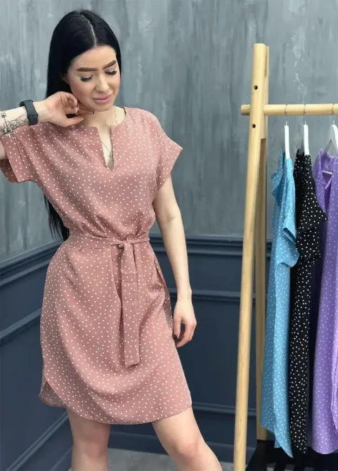 Сукня жіноча в горох 42-44 бежевий Київ - фото 1