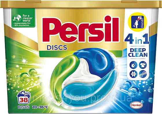 Капсули для прання Persil Deep Clean Discs Універсальний 38 шт 