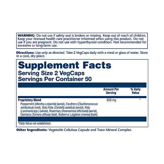 Комплекс для поддержания памяти Solaray Memory Blend SP-30 100 капсул Луцк