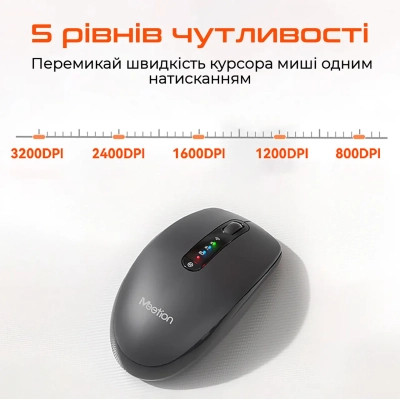 Мишка Meetion BTM100R Wireless/Bluetooth Black (MT-BTM100R-A) Вінниця - фото 4