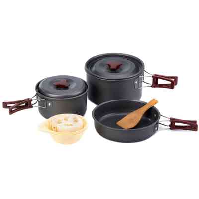 Набір туристичного посуду Naturehike NH15T203-G 3-4 NH Сarbon (6927595787205) Вінниця