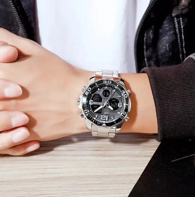 Чоловічий наручний годинник Skmei 1649 (Сріблястий) Вінниця - фото 8