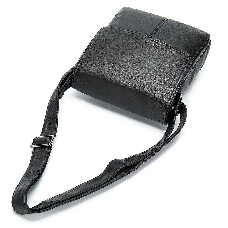 Сумка-мессенджер кожаная Vintage 20015 Черная Киев - изображение 1