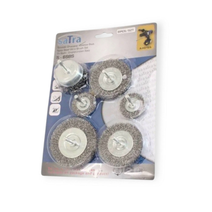 Набір щіток диск, чашка "дриль" кручена дротик 6шт (75, 62, 50, 37мм) Мукачево - фото 1