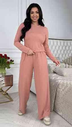 Жіночий костюм штани з лонгслівом Бежевий 46/48 Харків