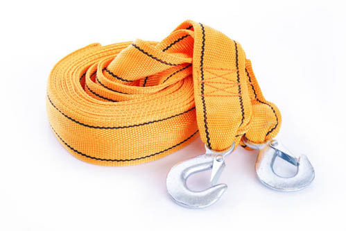 Трос буксирувальний 5м*60мм 5т (посилений з подвійною пряжкою) (гак) (в блістері) СИЛА Київ - фото 1