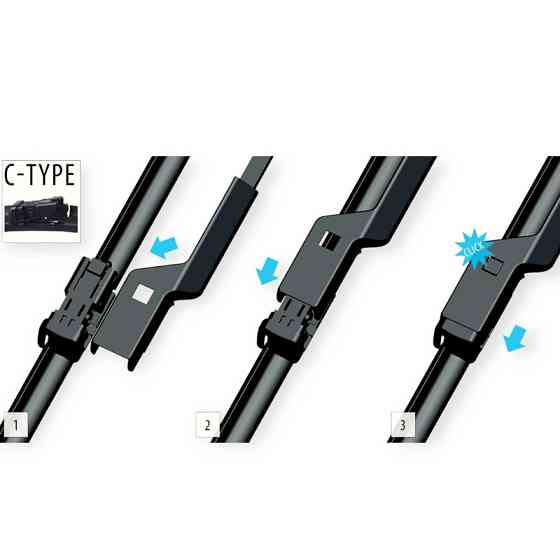 Щітки oximo модельні безкаркасні (к-т 2шт) c1-type 600 + 475 мм двірника Мукачево