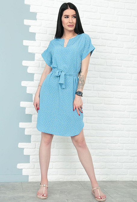 Легкое летнее платье в горошек 