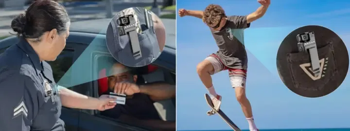 Видеокамера нагрудная Wi-Fi аккумуляторная боди камера с дисплеем 1.3 дюйма регистратор с фиксацией клипсой UKC L9 Коломыя - изображение 8