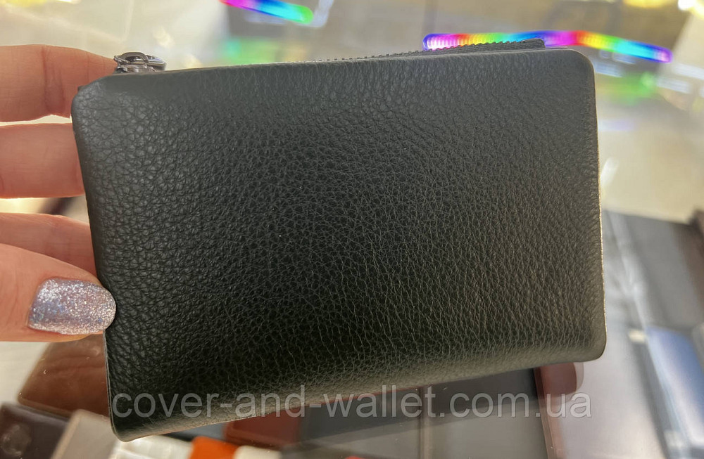 Стильный женский кожаный кошелек небольшого размера красно-черный Helen Verde 0811 Киев - изображение 9