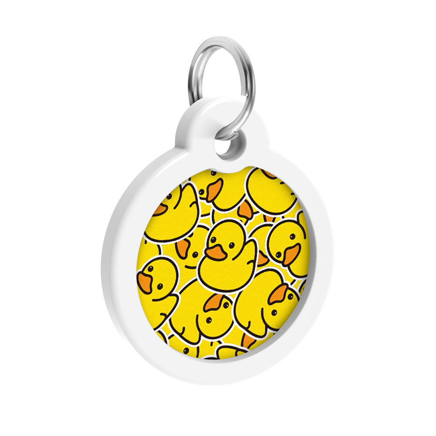 Адресник для собак і котів металевий WAUDOG Smart ID з QR-паспортом, малюнок "Кульки", круг, Д 30 мм Вінниця - фото 4