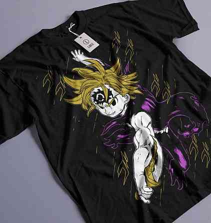Футболка аниме Есканор Севен Деадлй Синс оверсайз (S/M/L) Черний AnimeJ1019 Днепр