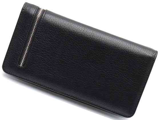 Мужской кошелек ST Leather (20 х 10 х 3.5 см) из натуральной кожи Черный Киев