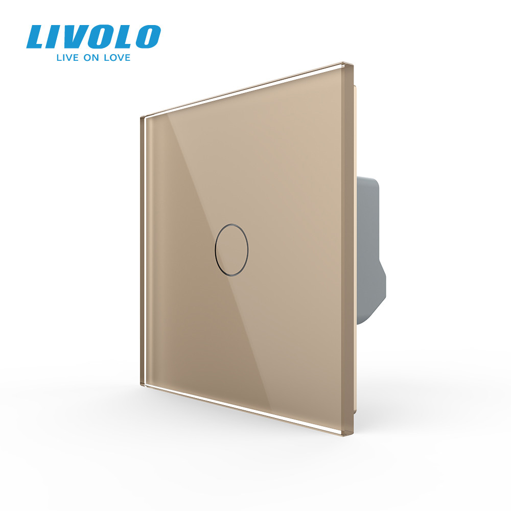LIVOLO Сенсорний вимикач LIVOLO, золотий скляний, 5А 230В, без нейтралі (VL-C7FC1-2AP) Коломыя - изображение 5