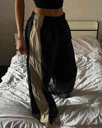 Женские спортивные оверсайз штаны матовая плащевка жатка Одесса