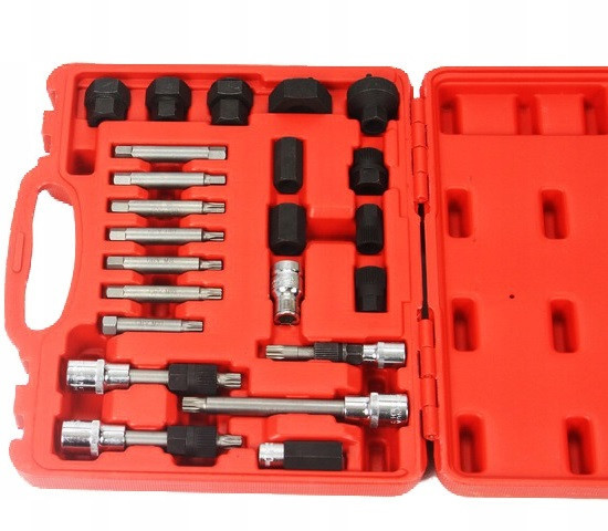 Набор спец ключей для монтажа и демонтажа разных видов авто генераторов с муфтой 24 элемента Mar-Pol (M57625) Нововолынск - изображение 5